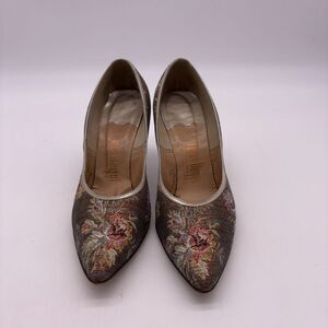 Johansen Vintage Style Pumps - Tapestry Floral Print